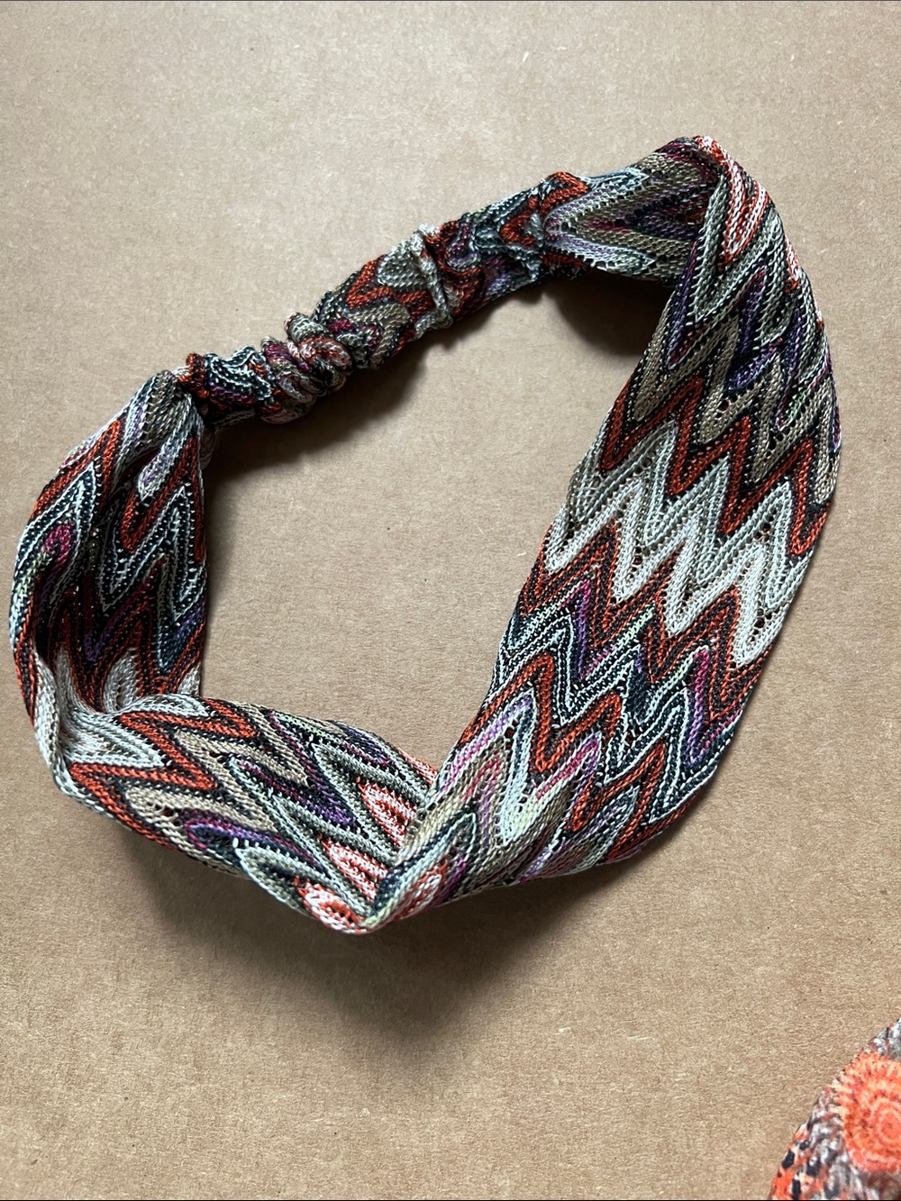 Multicolor Patterned Women’s Headband Trio - Stretch Fabric - Picture 2 of 4